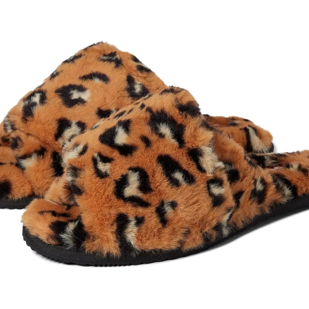 SOREL® Go Mail Run Faux Fur Leopard Slipper